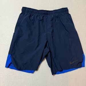 Nike Men's Navy and Blue Dri-Fit Shorts